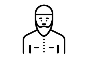 Muslim islamic black icon, an Outline Icon by Creative priyanka