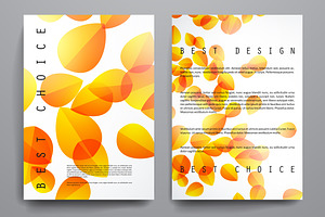 Set Of Brochures In Autumn Style