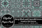 Black & Emerald Watercolor Patterns, a Pattern Graphic by Gen Aumonier (Thumbnail 7 of 7)