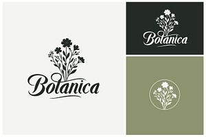 Floral Flower bouquet filoage logo, a Branding & Logo Template by Enola99d