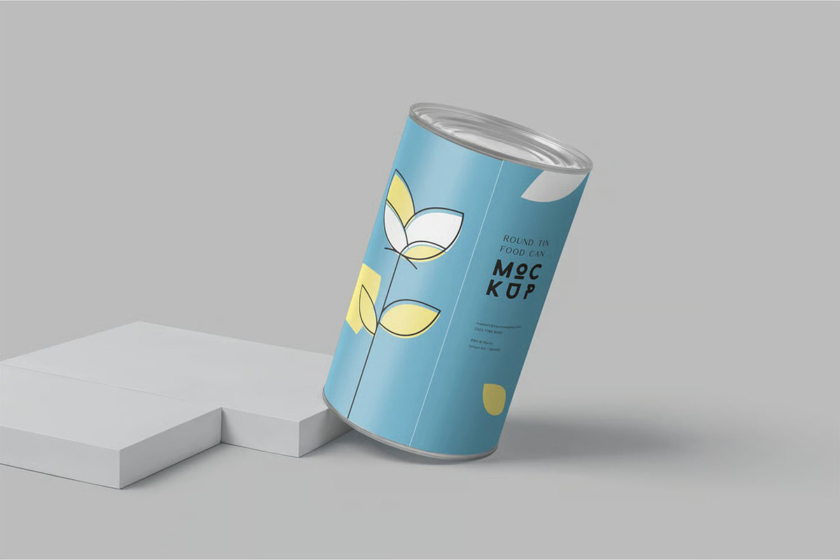 Tin Can Mockup, a Product Mockup by megostudi0 (Photo 2 of 6)