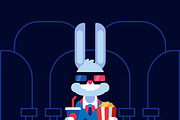 Set of 3 characters in cinema, an Animal Illustration by Dima&Leta Stolz (Thumbnail 3 of 4)