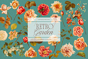 Retro Garden Floral Pattern Kit, a Decorative Illustration by Eclectic Anthology (Thumbnail 9 of 11)