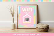 Pastel WiFi QR Code Sign, a Stationery Template by SunshineStudioBoutique (Thumbnail 8 of 10)