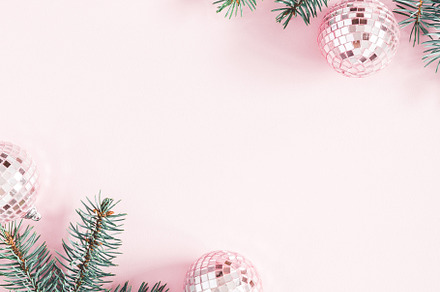Christmas frame stock photo containing pink and christmas, a Holiday Photo by Flaffy
