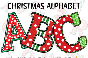 Christmas Alphabet Sublimation Png, an Illustration by RobertsArt