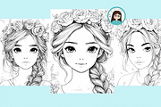 Black and White Line Art Portraits, a Graphic by Cute Little Workshop (Thumbnail 4 of 4)