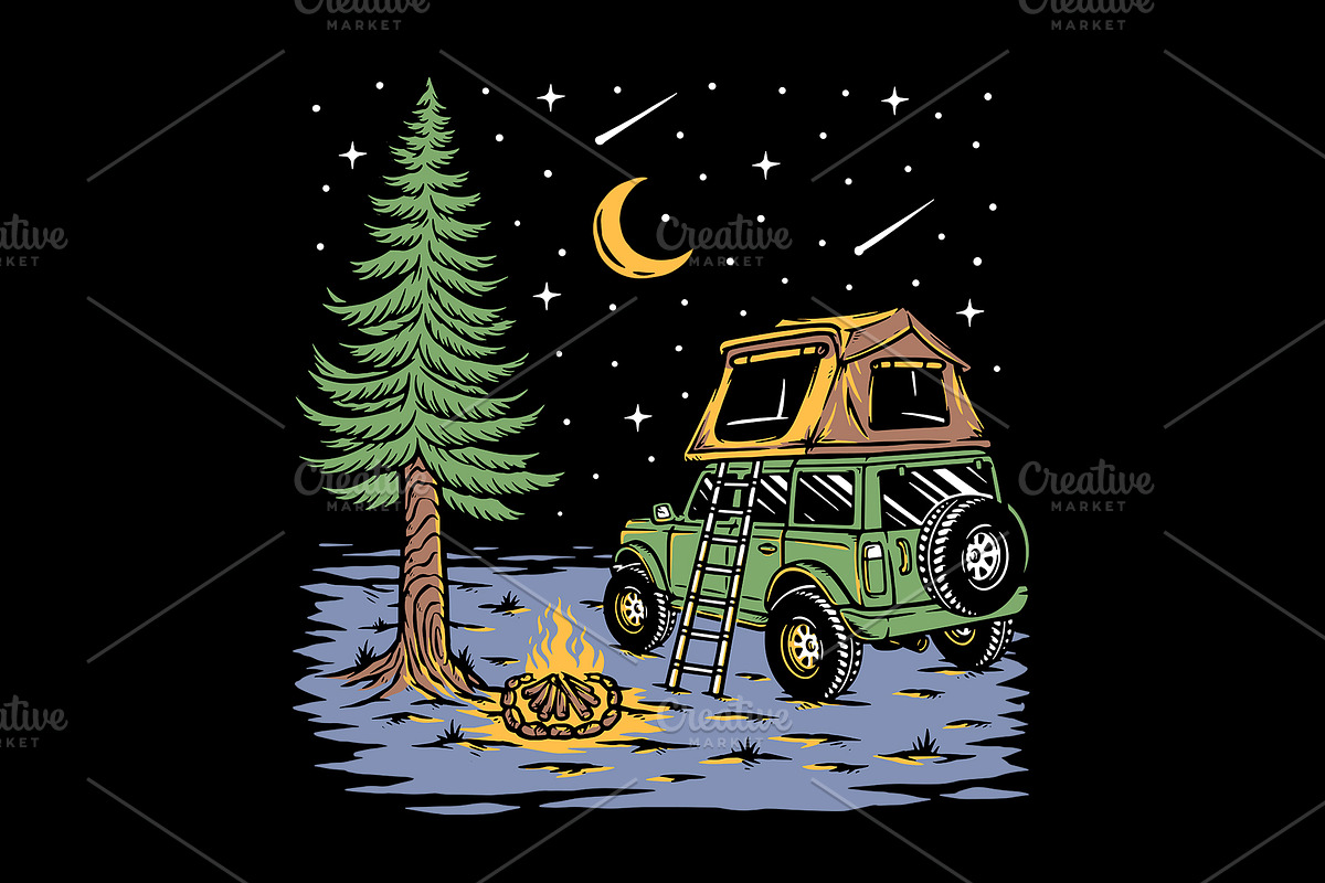 Adventure under the stars, a Transportation Illustration by gunaonedesign (Photo 1 of 4)