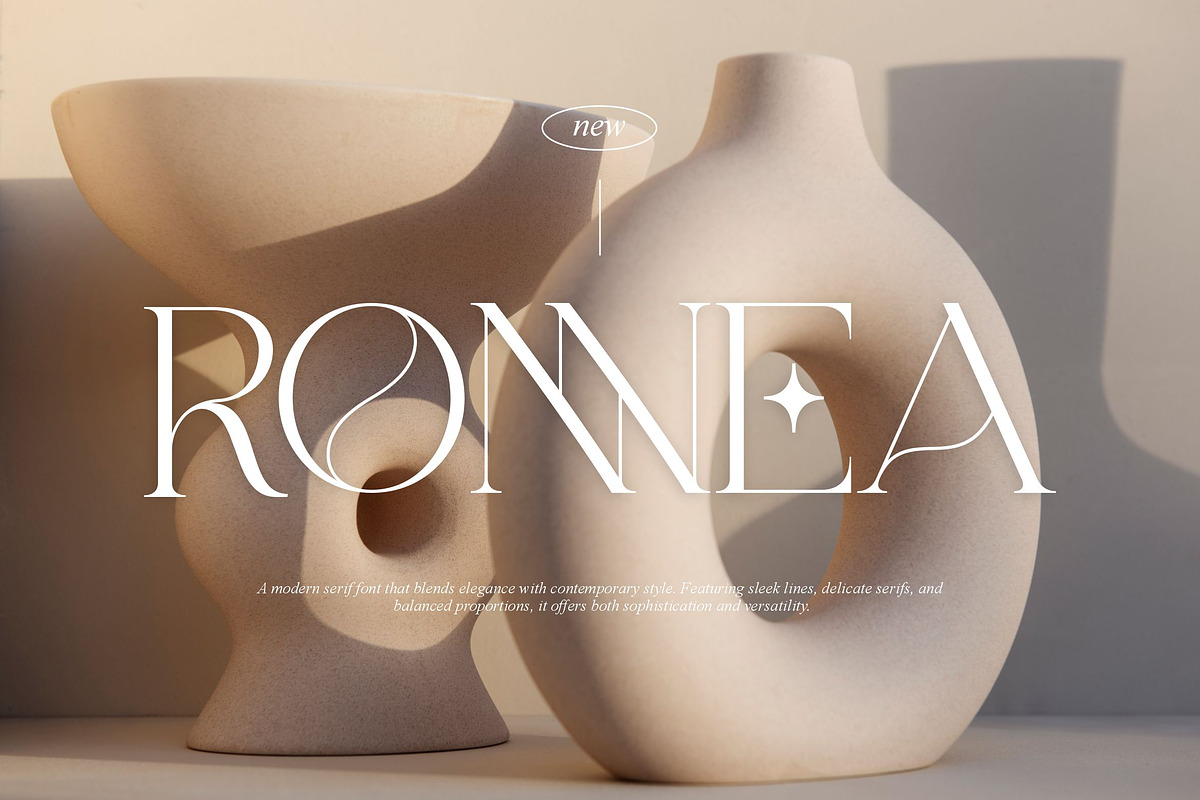 Ronnea || Modern Minimalist Serif, a Sans Serif Font by Idea Studio (Photo 1 of 10)