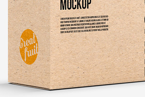 Box With Hang Tab PSD Mockup