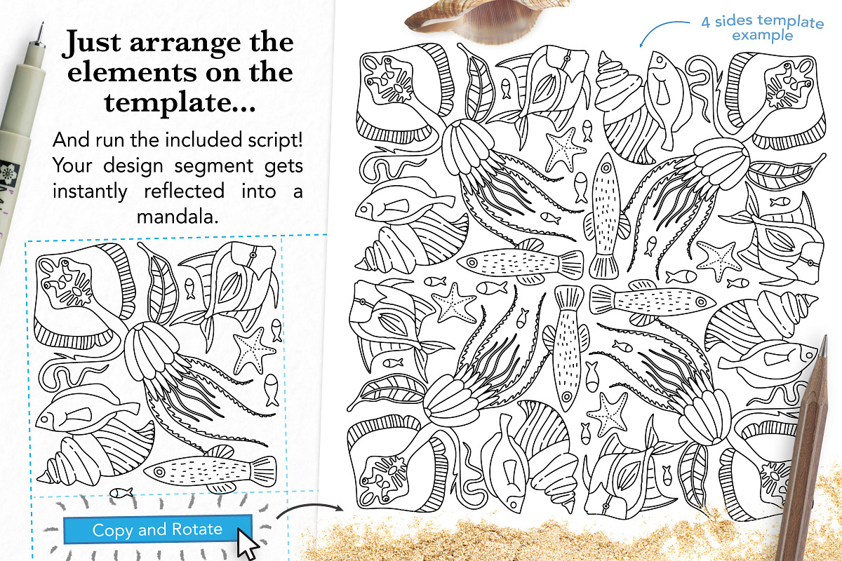 Ocean Life Mandala Creator, a Plug-in Add-On by Drifter Studio (Photo 6 of 8)