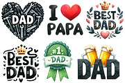 Father's Day PNG  Sublimation Bundle, an Illustration by Designworld (Thumbnail 6 of 7)