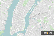 New York Map – Pale / Regular, an Object Illustration by MetroMaps (Thumbnail 3 of 3)