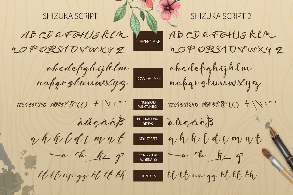 Shizuka Brush Script preview 5