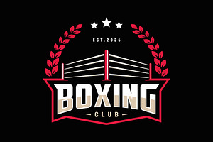 Boxing club sport logo design, a Branding & Logo Template by swarnstudio