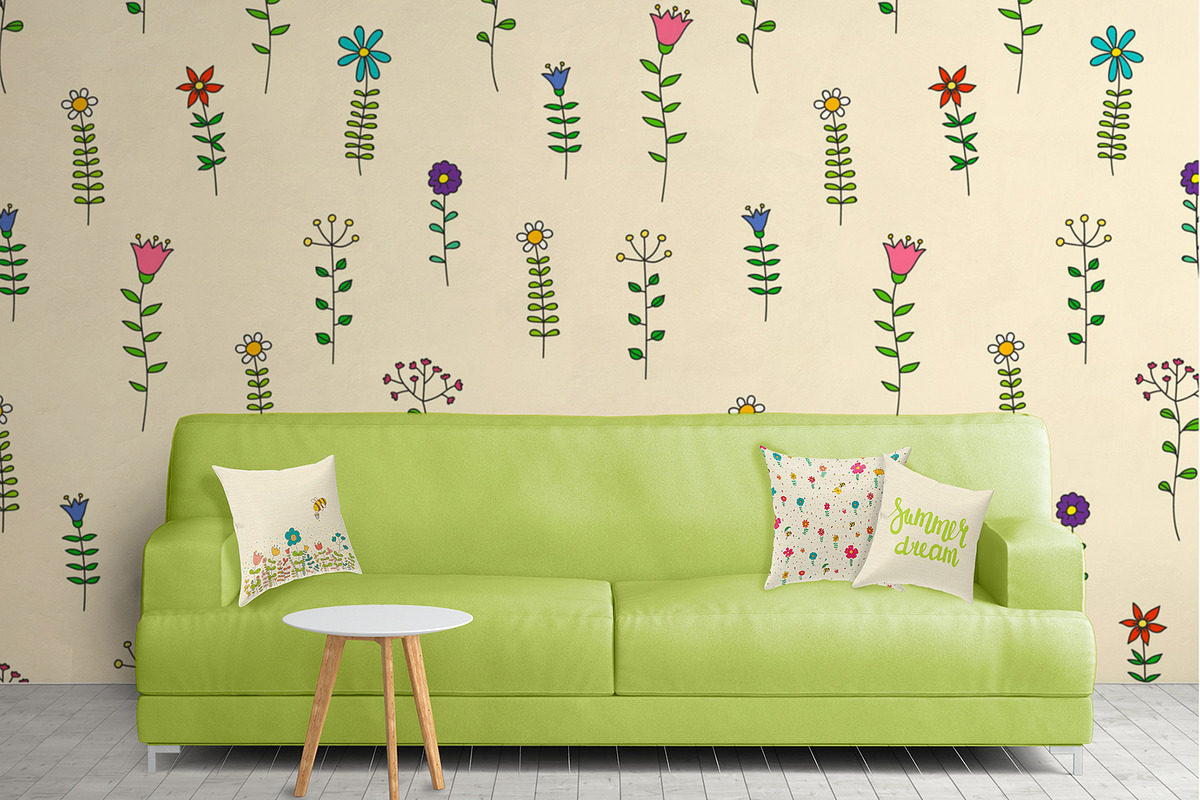 Bee and flowers, an Illustration by BerryCaty (Photo 12 of 14)
