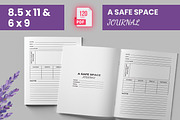 A Safe Space Journal KDP Interior, a Print Template by bossdesigner (Thumbnail 1 of 3)