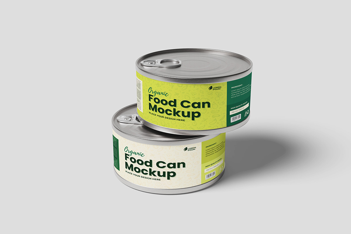 Food Can Mockup, a Product Mockup by bimockup (Photo 2 of 6)