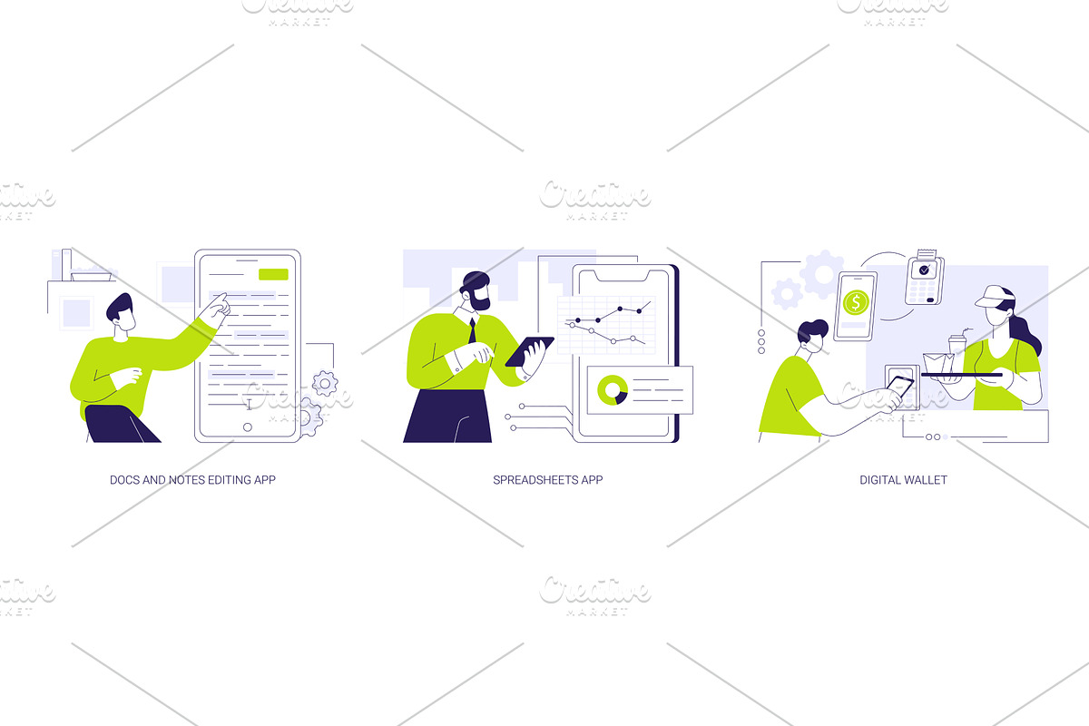Financial apps abstract concept, a Technology Illustration by Visual Generation