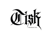 Tisk - a Blackletter Font, a Blackletter Font by Gittype (Thumbnail 1 of 8)
