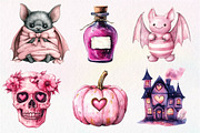 Pink Halloween Clipart PNG, an Illustration by Dream Creation (Thumbnail 7 of 7)