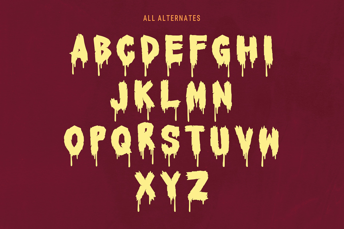 Ivorm Bold Horror Dripping Display, a Handwritten Font by Maulana Creative