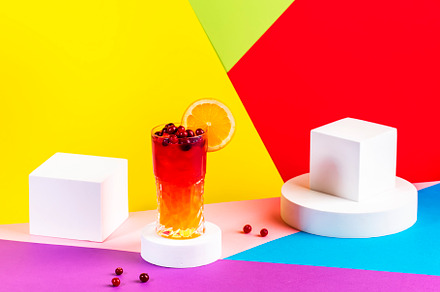 Tequila Madras cocktail with tequila, orange, cranberry juice an