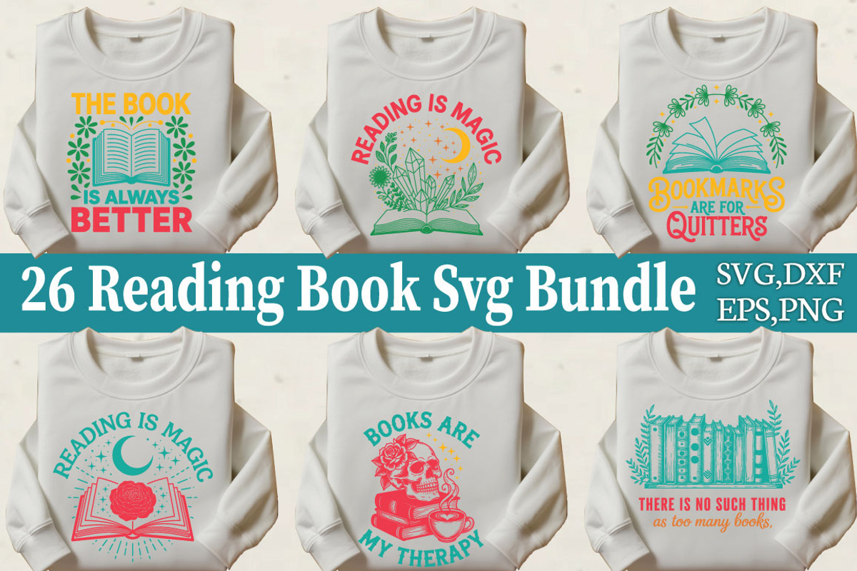 Reading Book Svg Bundle, an Object Graphic by DollarSmart