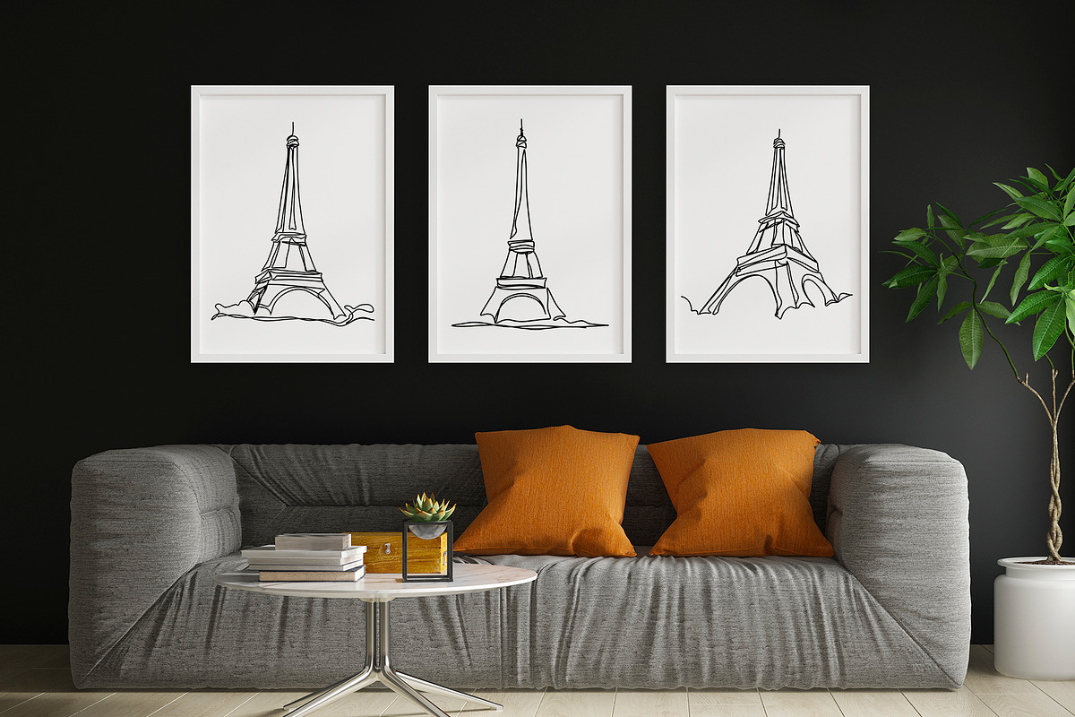 Eiffel Tower Line Art Bundle, an Illustration by Adora ARTS (Photo 2 of 4)