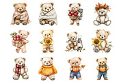 Autumn Fall Teddy Bear, an Illustration by Design Market (Thumbnail 3 of 4)