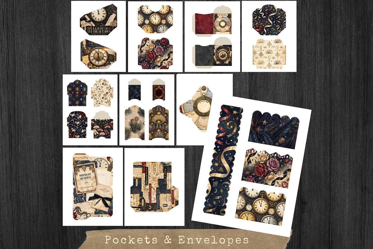 The Last Hour Vintage New Year Kit, a Seasonal Illustration by ThatsDesignArt (Photo 18 of 19)