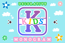 Kids Monogram - Playful Split Font