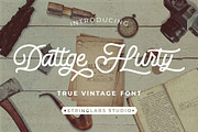 Dattge Hurty - Monoline Retro Font, a Script Font by StringLabs (Thumbnail 1 of 11)