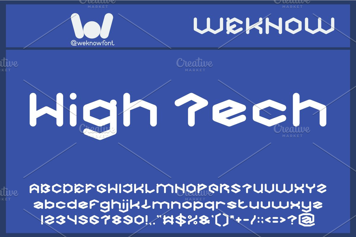 High tech font, a Font by weknow (Photo 1 of 8)