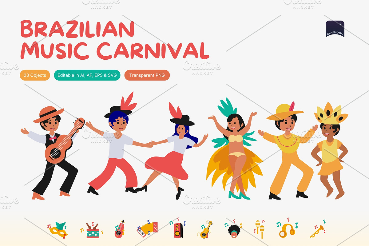 Brazilian Music Carnival, an Object Illustration by Claymoon Lab (Photo 1 of 5)