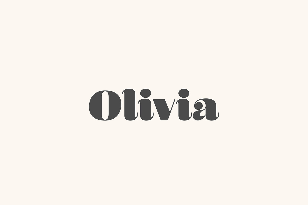 Olivia - A Curvy Typeface, a Sans Serif Font by Josh O. (Photo 1 of 7)