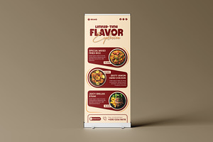 Modern Food Roll-Up Banner Template