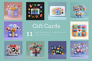 Gift Cards, a Decorative Illustration by Picturesque Stories
