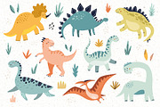Cute Dino. Abstract Kids Set, an Object Graphic by MaNechaeva (Thumbnail 3 of 12)