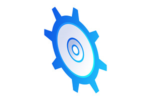 Security isometric. Gear icon, a Technology Illustration by Things for designers