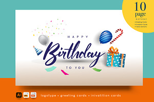 Birthday Invitation & Greeting Cards, an Invitation Template by OtpirusGraphic