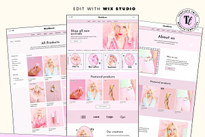 Blush Pink Wix Shop Studio Template