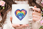 Cute Smiling Rainbow Watercolor Clip, an Illustration by RobertsArt (Thumbnail 6 of 7)