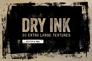 Dry Ink Textures - Vector & PNG