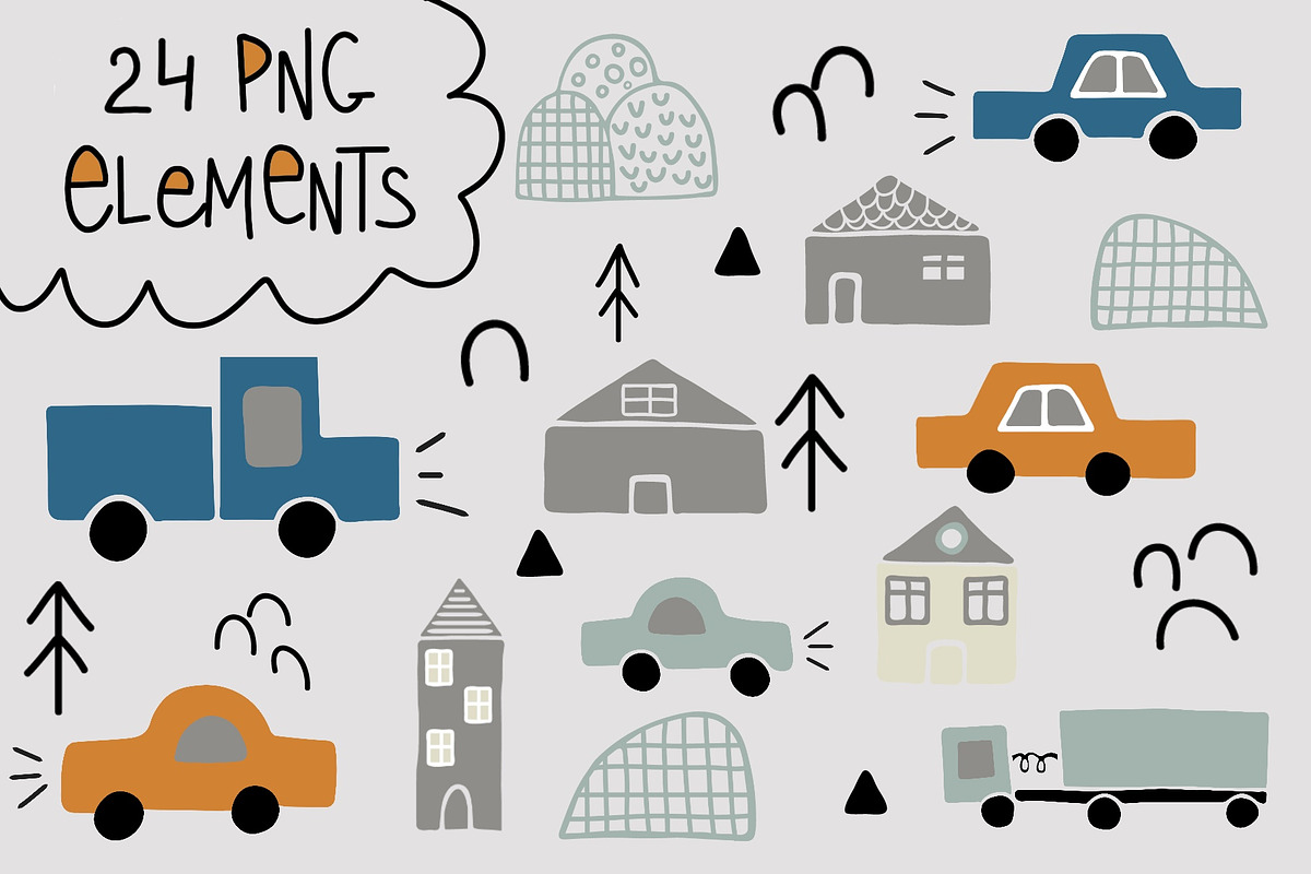Urban traffic. Patterns pack, a Pattern Graphic by Alina Karpenko (Photo 7 of 8)