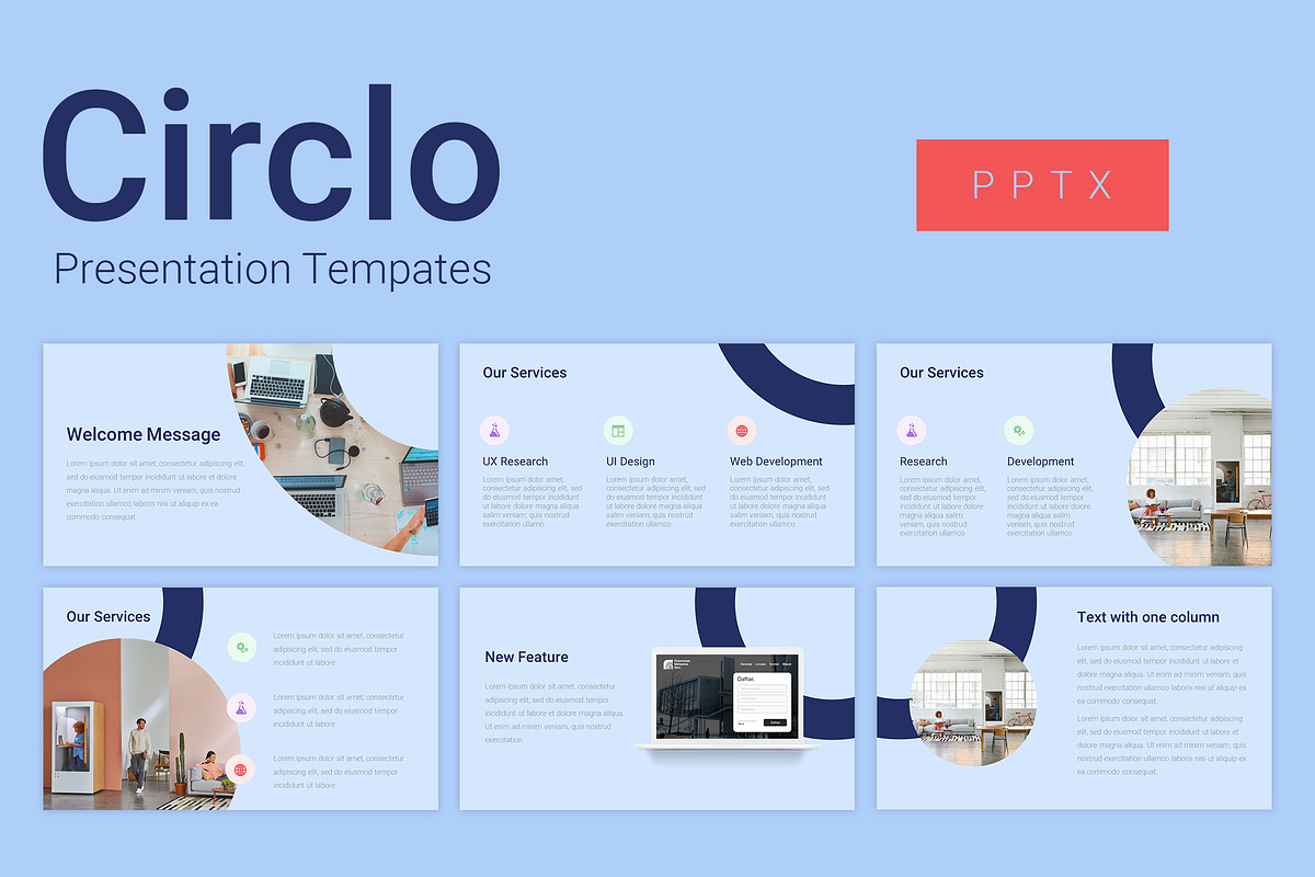 Powerpoint - Circlo Blue, a Presentation Template by Yolk Vibes (Photo 1 of 5)
