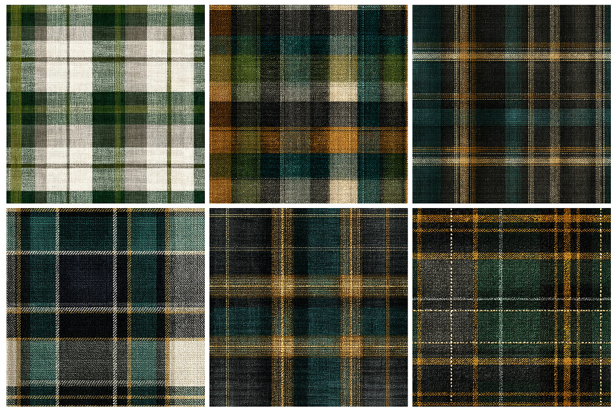 Emerald Green Tartan Plaid Pattern, a Texture Graphic by CitraGraphics (Photo 6 of 8)