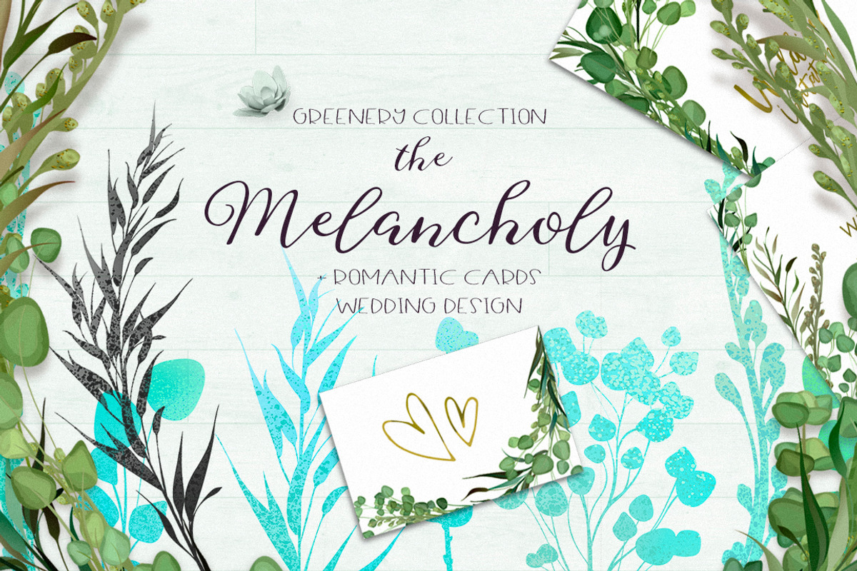 The Melancholy - flowers and leaves, an Illustration by Gluiki (Photo 1 of 6)