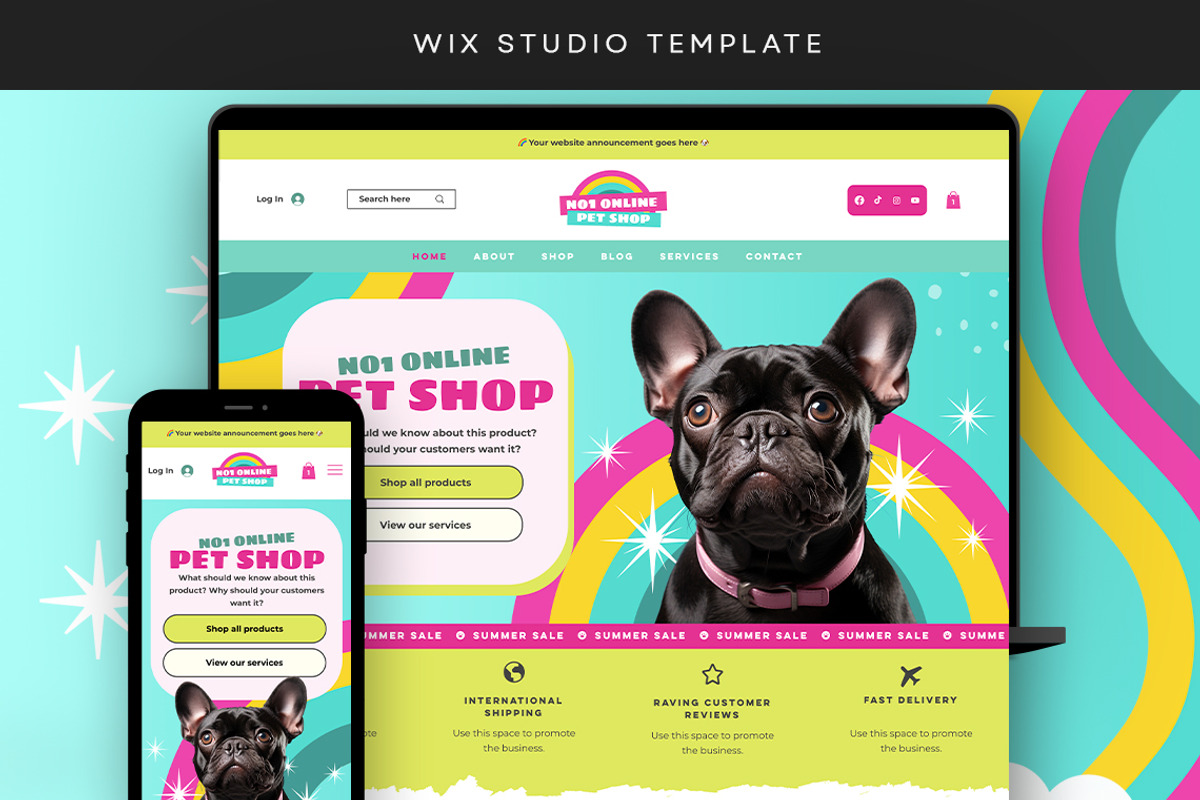 Wix Pet Shop Website Template, a Wix Template by Template Twist Shop (Photo 1 of 10)