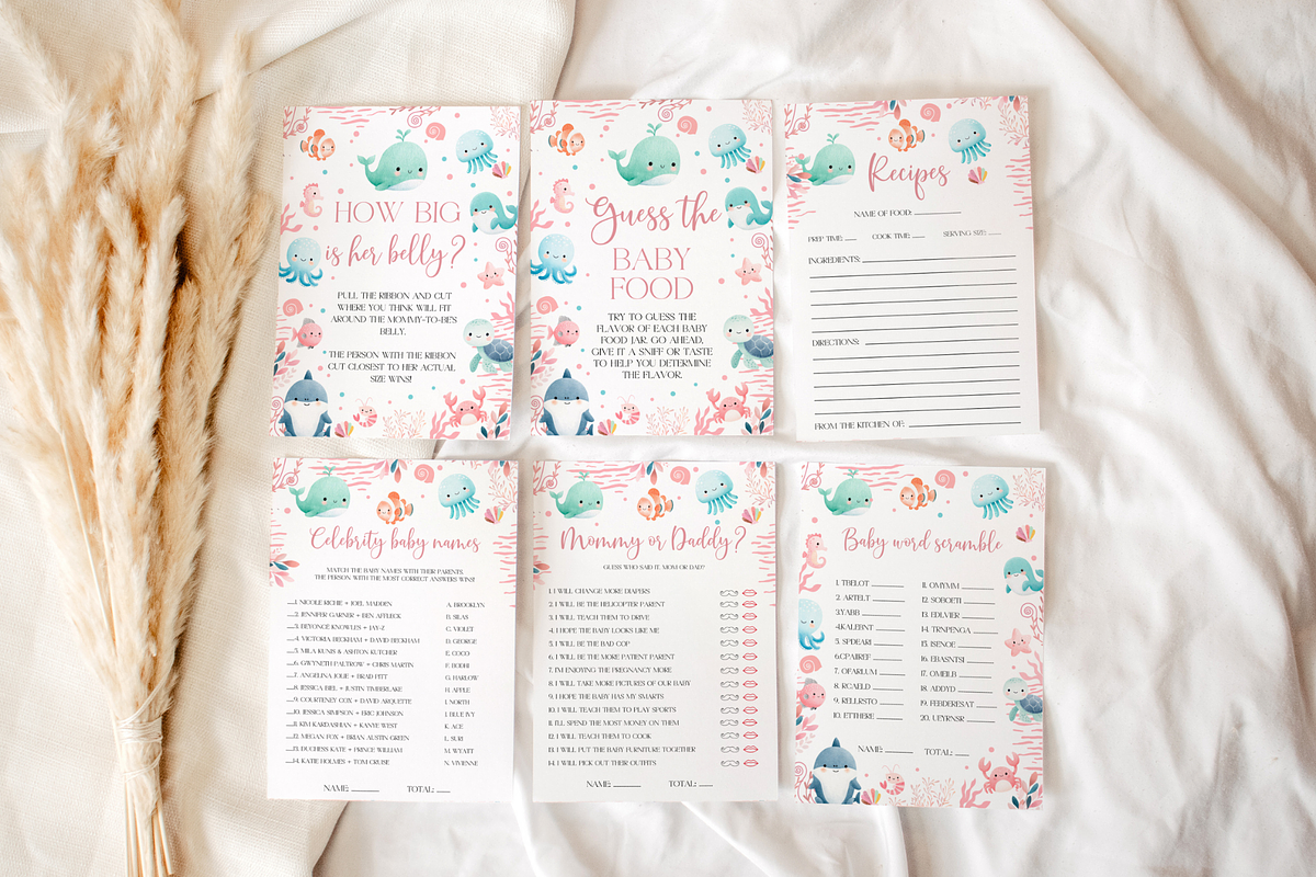 Nautical Baby Shower Game Bundle, a Templates & Theme by Digital_Mind (Photo 6 of 6)
